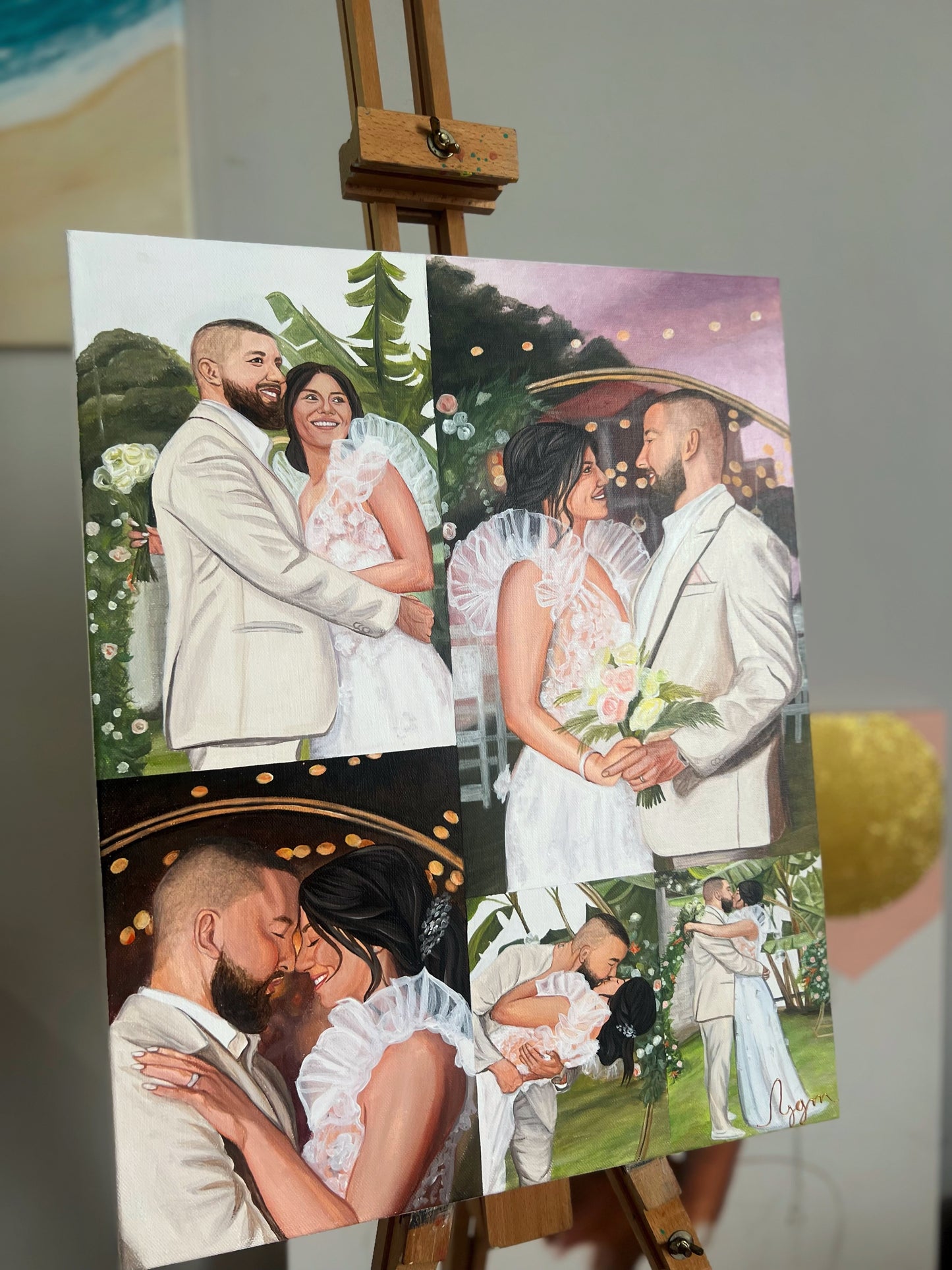 Retrato en lienzo de 40x50 cm