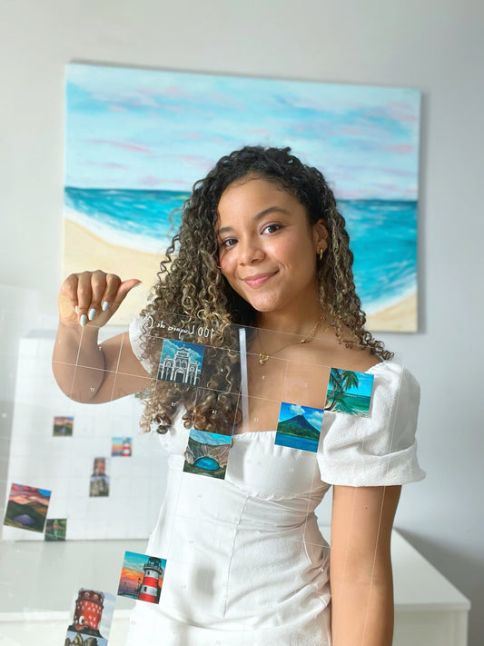 Acrílico para coleccionar stickers- 100 Lugares de Costa Rica