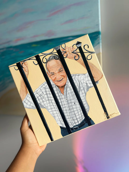 Retrato en lienzo de 25x25 cm/ 20x25 cm