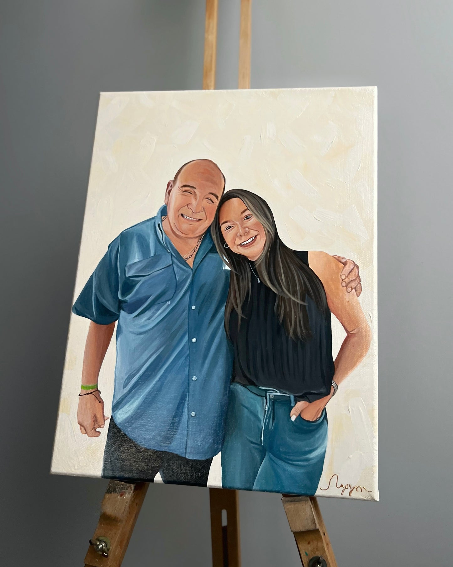 Retrato en lienzo de 30x40 cm